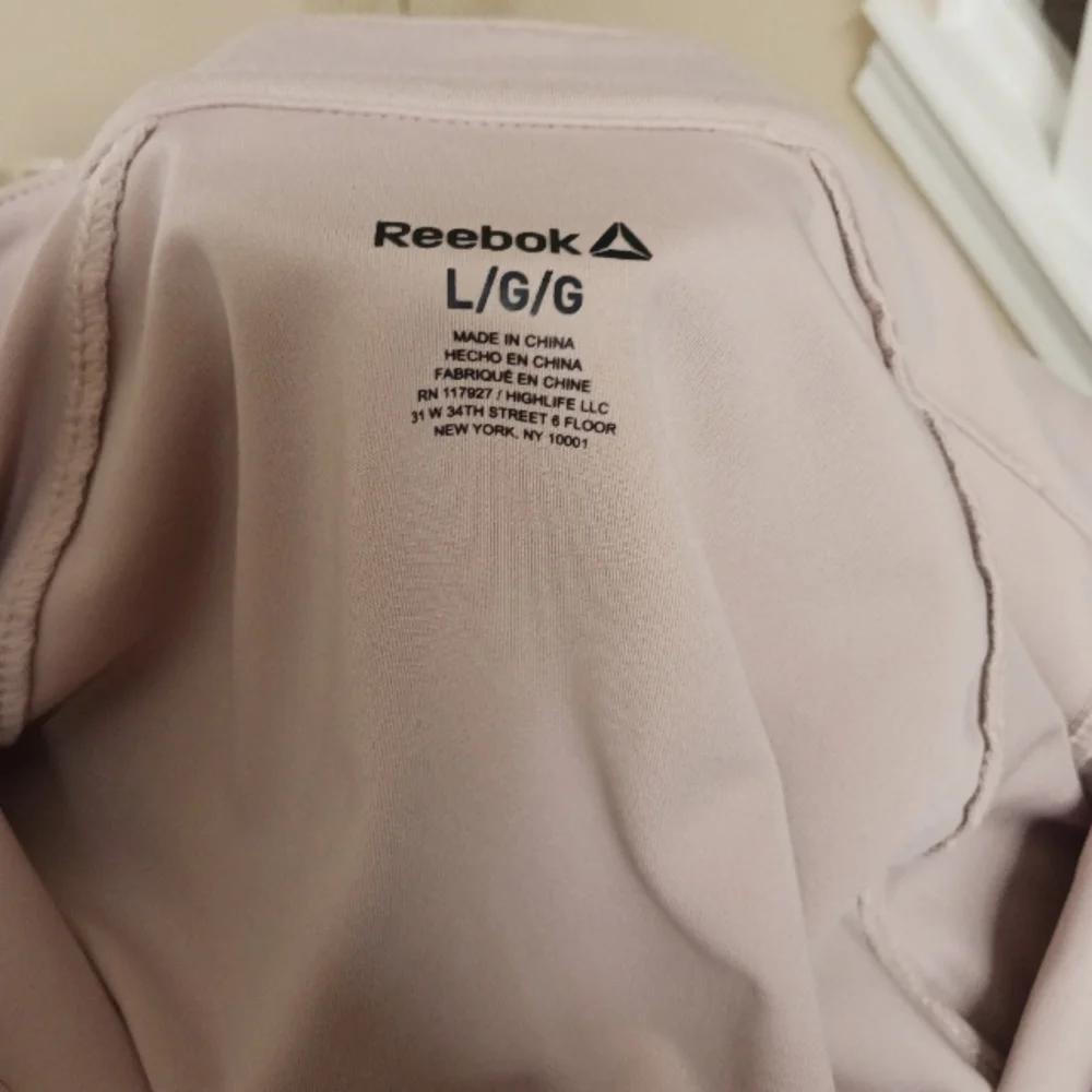 Reebok Half Zip Top L Blush/ Black EUC - Picture 12 of 12